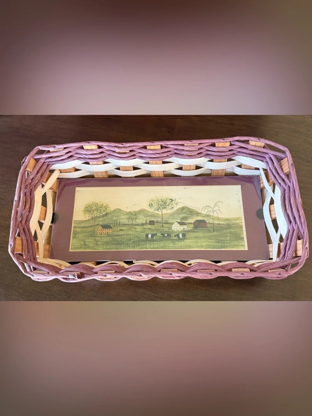 Hillcrest Designs Dotty Chase Country Farm Woven Basket Wall Art USA